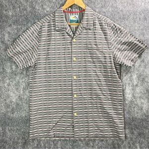 Tommy Bahama Silk Blend Island Modern Fit Shirt Size M Short Sleeve Button